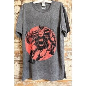 Boy's Pacific Sports Marvel Classic Iron Man Graphic Tee Charcoal Heather Medium